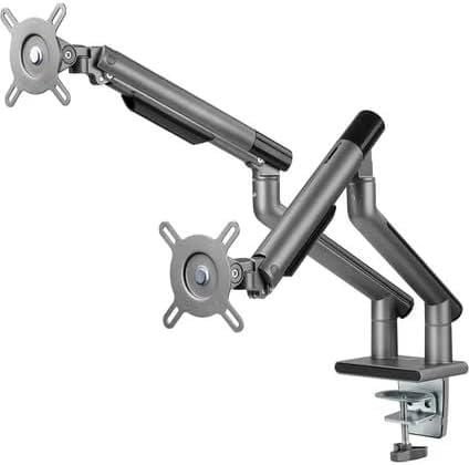 POUT Eyes 12 Dual Ayarlanabilir İkili Monitör Kolu gri siyah