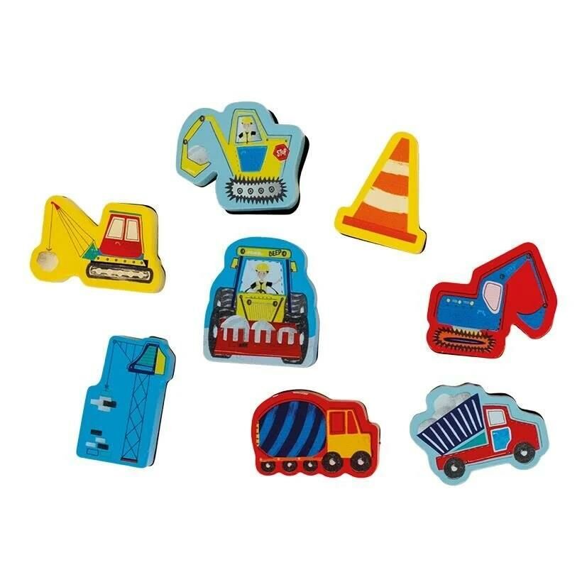 Floss & Rock Stamper Ahşap Baskı Seti / Construction