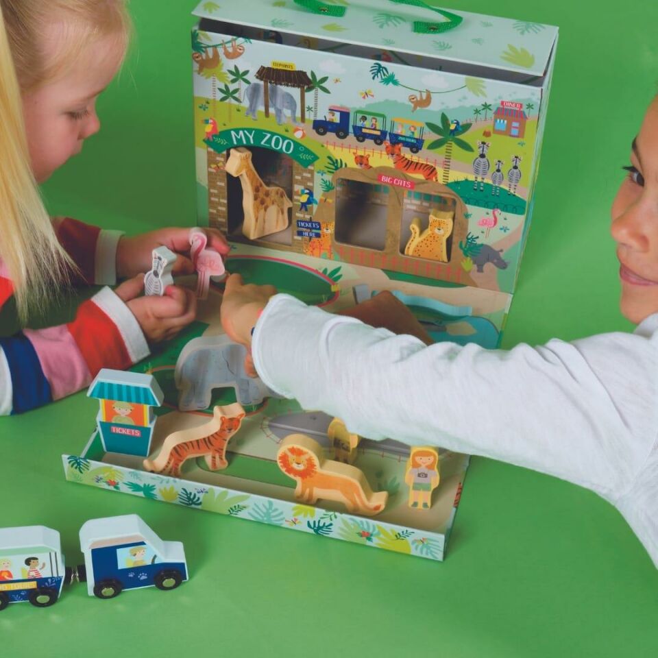 FLOSS ROCK Ahşap Figürlü Oyun Kutuları  Jungle