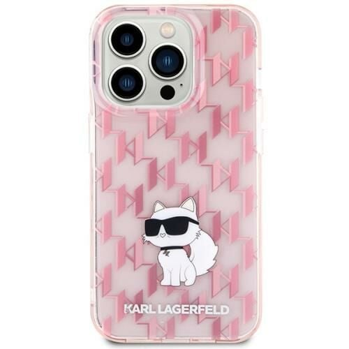 Karl Lagerfeld Monogram İkonik iPhone 15 Pro Max Kılıf - Pembe