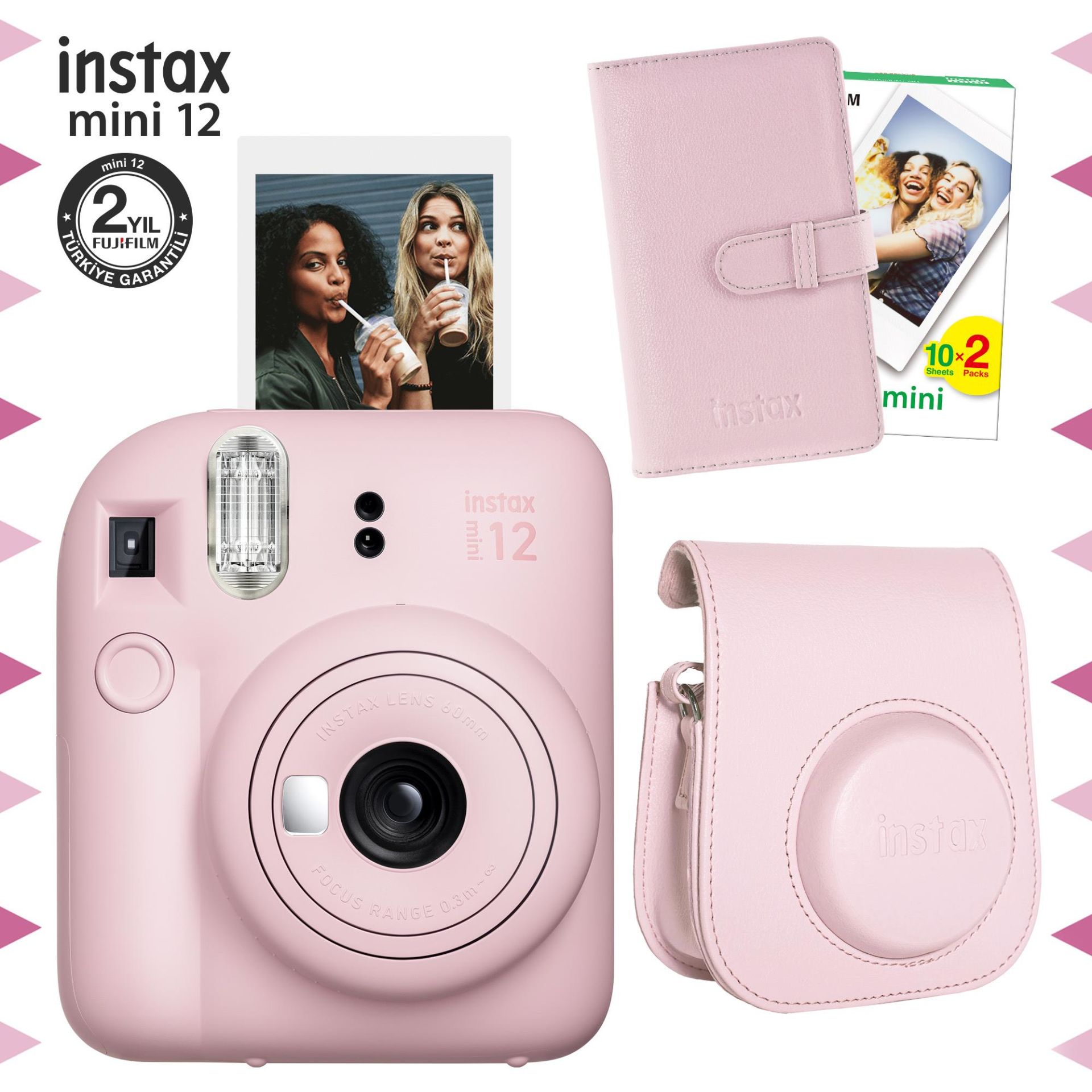 İnstax Mini 12 Bundle Box Pembe