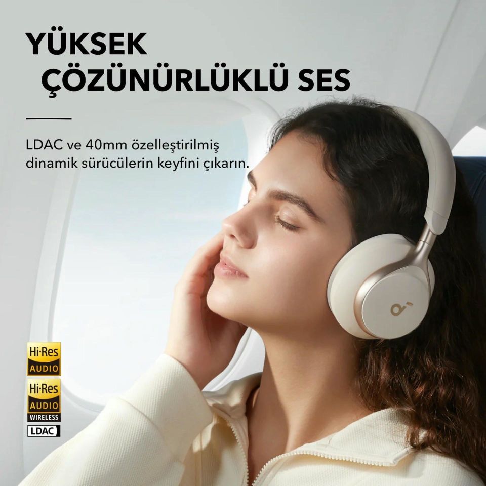 Anker SoundCore Space One ANC Kulak Üstü Bluetooth Kulaklık Beyaz
