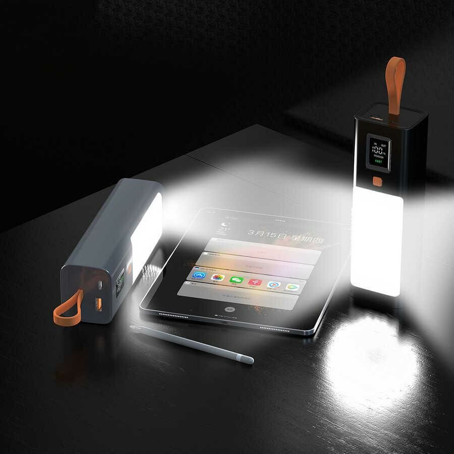 Xipin T134L - Hızlı Şarj - PD 100W - Işıklı - Taşınabilir Powerbank 40000 Mah