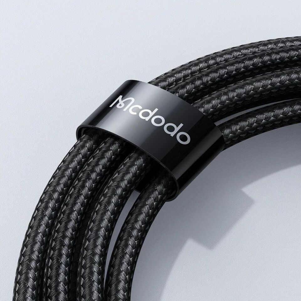 Mcdodo CA-1030 36W Type-C To Lightning Dijital Göstergeli Hızlı Data Şarj Kablosu 1.2 M Siyah