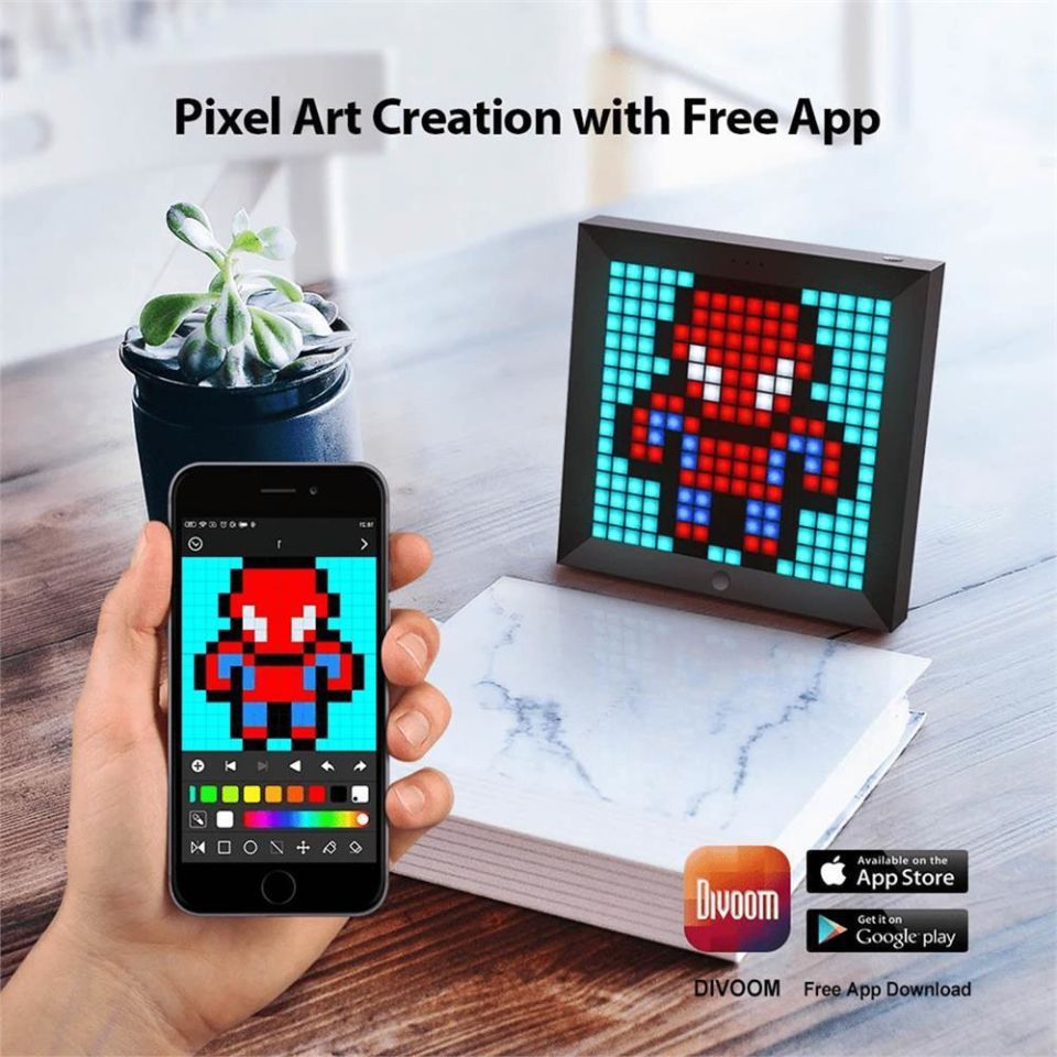 Divoom Pixoo App Kontrollü Animasyonlu Gaming 16X16 Piksel Led Ekran Resim Çerçevesi