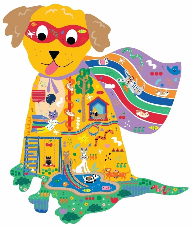 Floss & Rock 40 Parça Köpek Şekilli Yap-Boz Pets YENİ