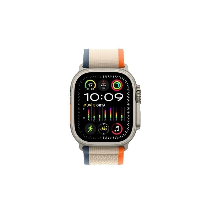 Apple Watch Ultra 2 GPS + Cellular 49mm Titanyum Kasa Turuncu/Bej Trail Loop M/L MRF23TU/A