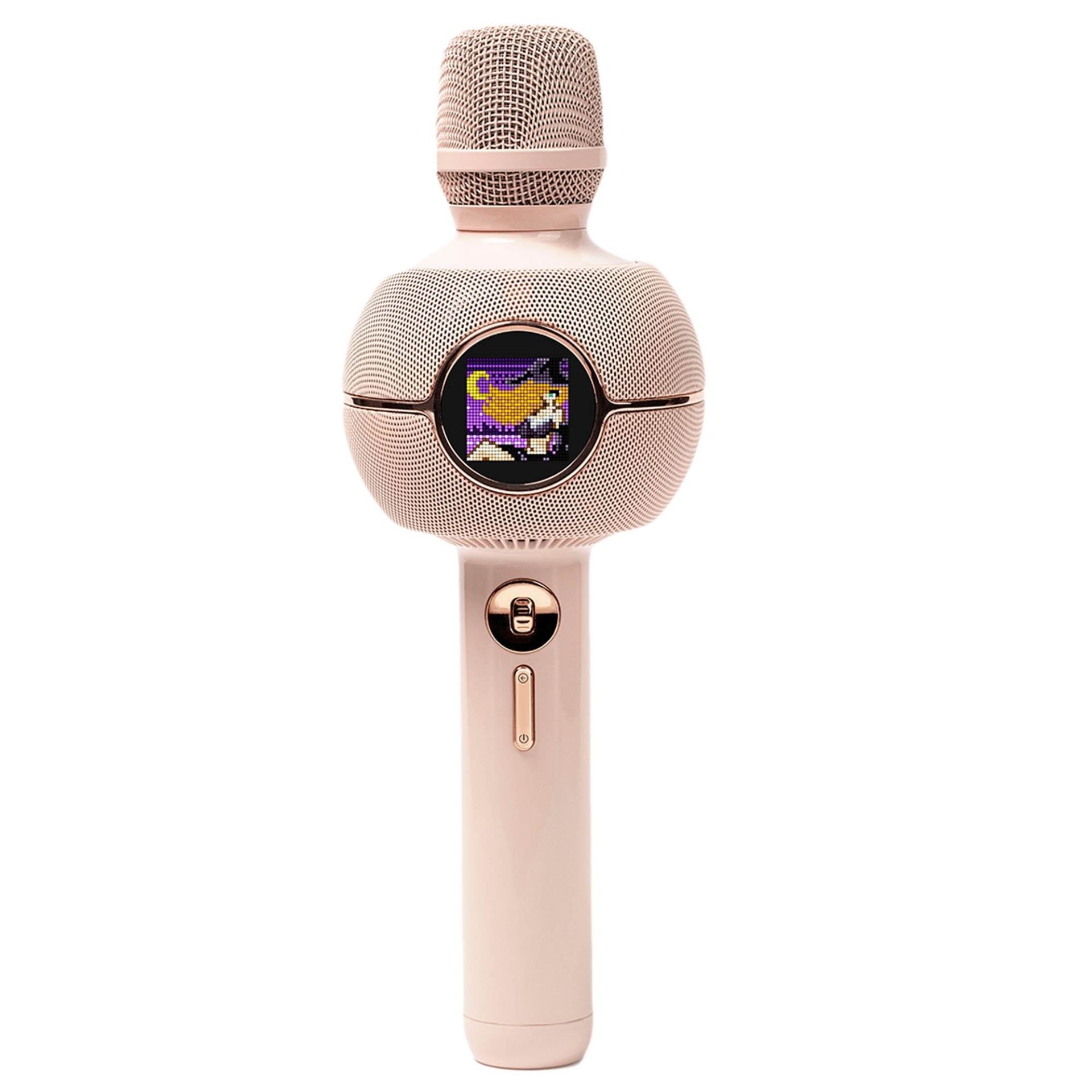 Divoom StarSpark Bluetooth Hoparlörlü Kareoke Mikrofon Pembe