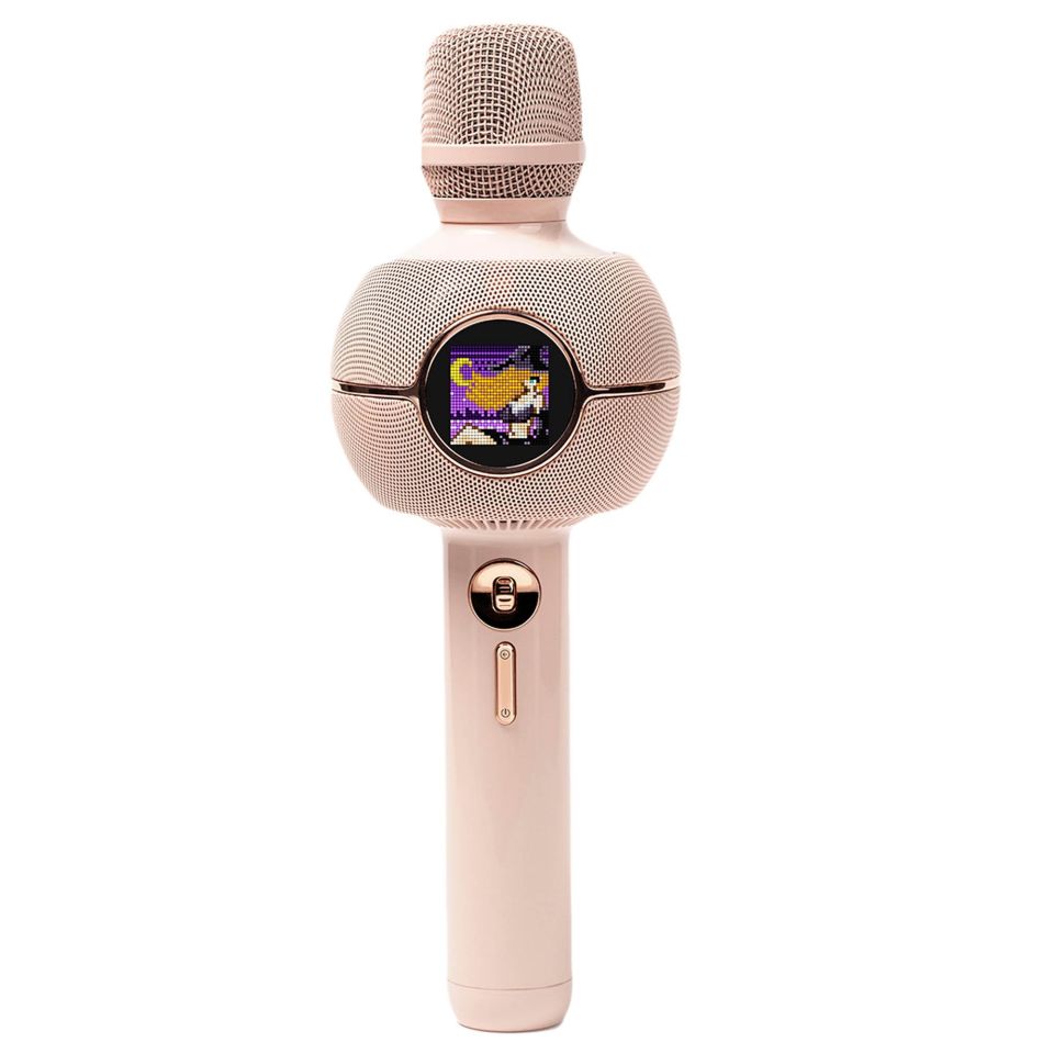 Divoom StarSpark Bluetooth Hoparlörlü Kareoke Mikrofon Pembe