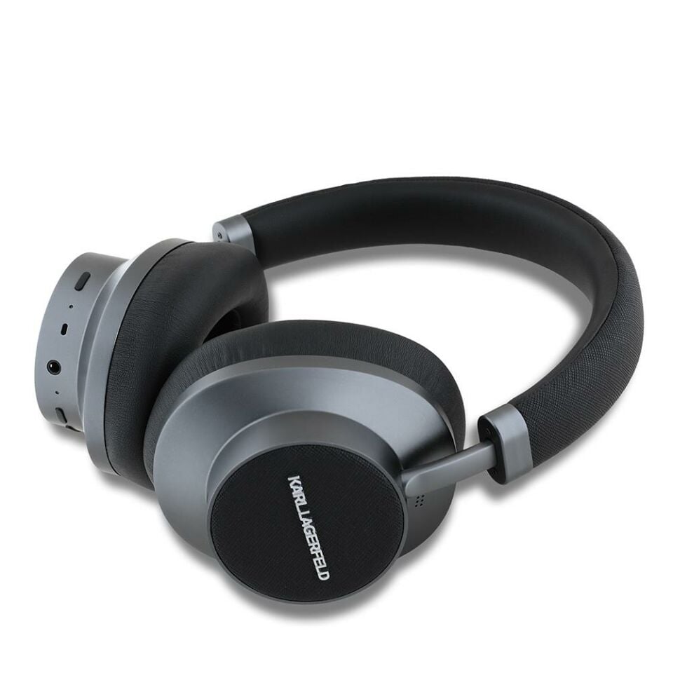 Karl Lagerfeld Saffiano Serisi Kulak Üstü Bluetooth Kulaklık ANC/ENC Siyah