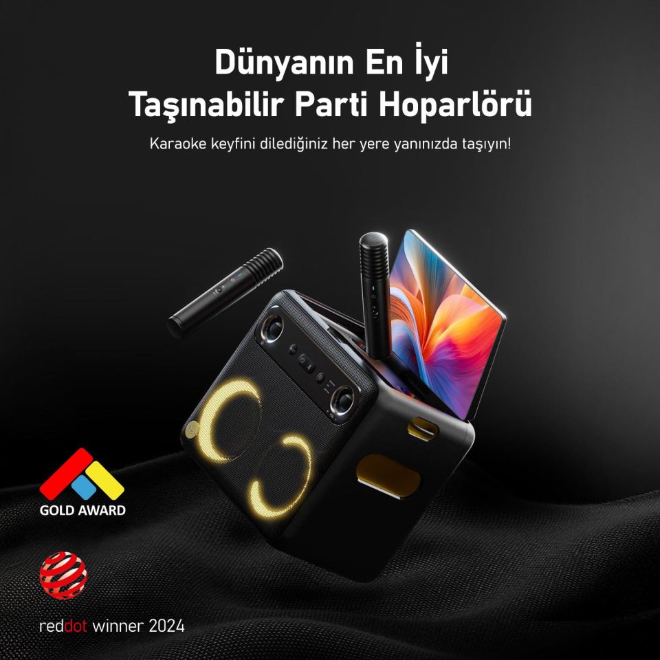 Ikarao Break X2 10,1 Tabletli Çift Mikrofonlu Karaoke Bluetooth Hoparlör