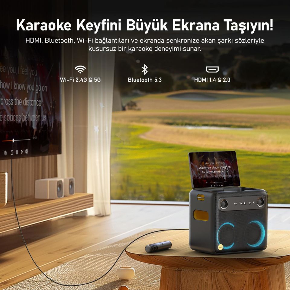 Ikarao Break X2 10,1 Tabletli Çift Mikrofonlu Karaoke Bluetooth Hoparlör