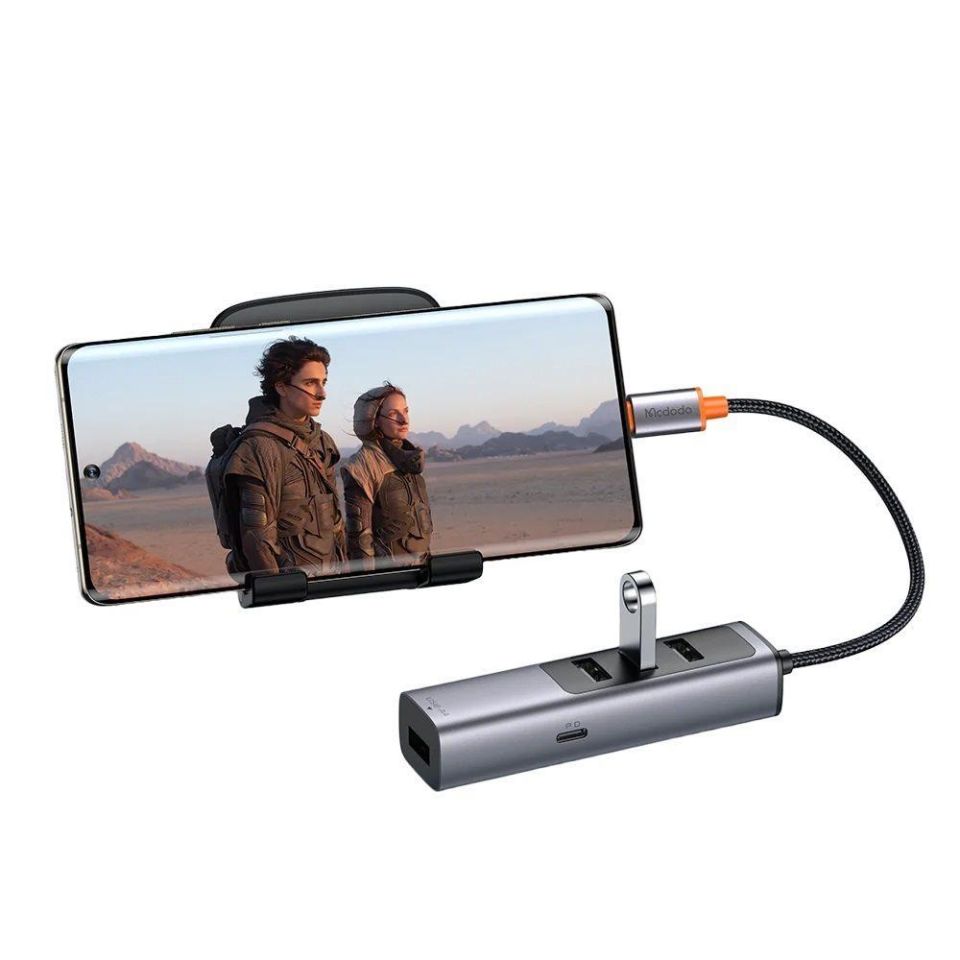 Mcdodo HU-1120 100W 1xType-C + 4xUSB 3.0 Çoklayıcı Adaptör - Gri