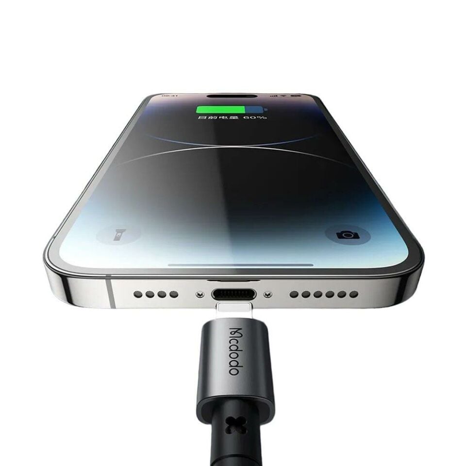 Mcdodo CA-3580 36W 3A iPhone Lightning Hızlı Şarj ve Veri Aktarım Kablosu 1.2m - Siyah