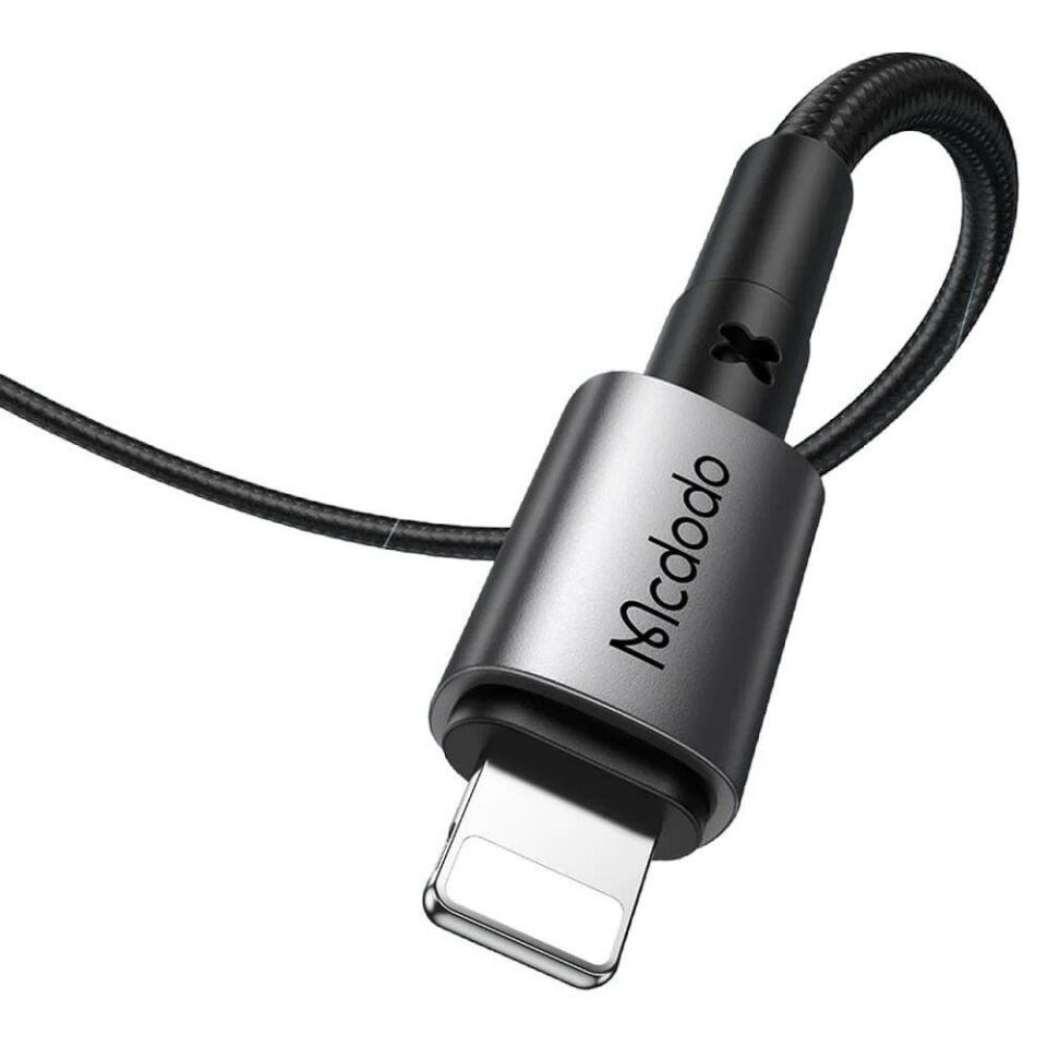 Mcdodo CA-3580 36W 3A iPhone Lightning Hızlı Şarj ve Veri Aktarım Kablosu 1.2m - Siyah