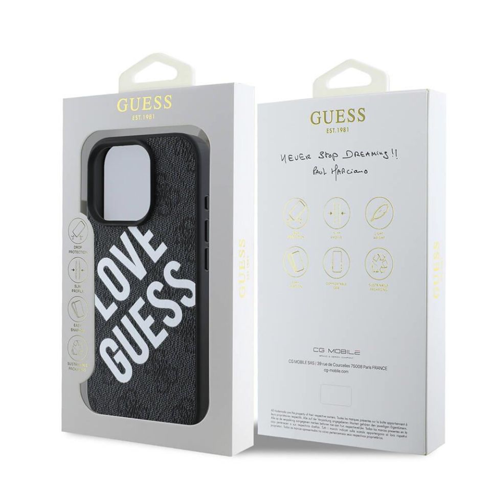 Apple iPhone 16 Pro Max Kılıf Guess Orijinal Lisanslı Big Love Guess Kapak