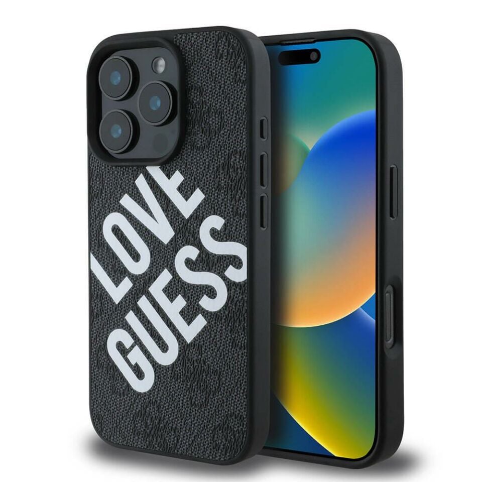 Apple iPhone 16 Pro Kılıf Guess Orijinal Lisanslı Big Love Guess Kapak