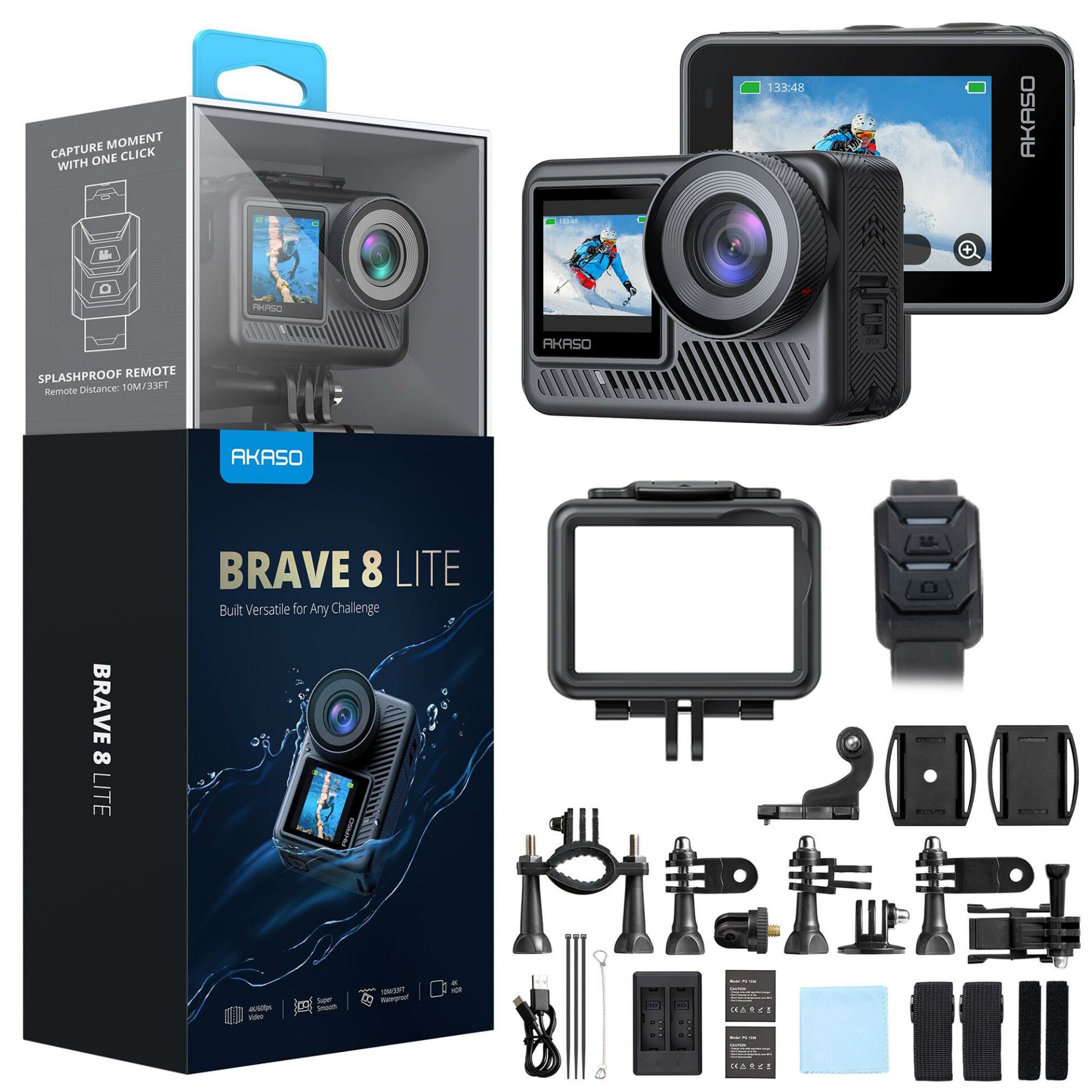 Akaso Brave 8 Lite 4K 60FPS Ultra HD Aksiyon Kamerası