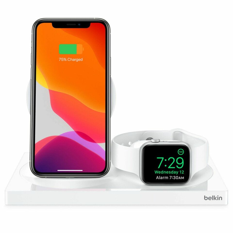 Belkin 3in1 Kablosuz Şarj İstasyonu Beyaz