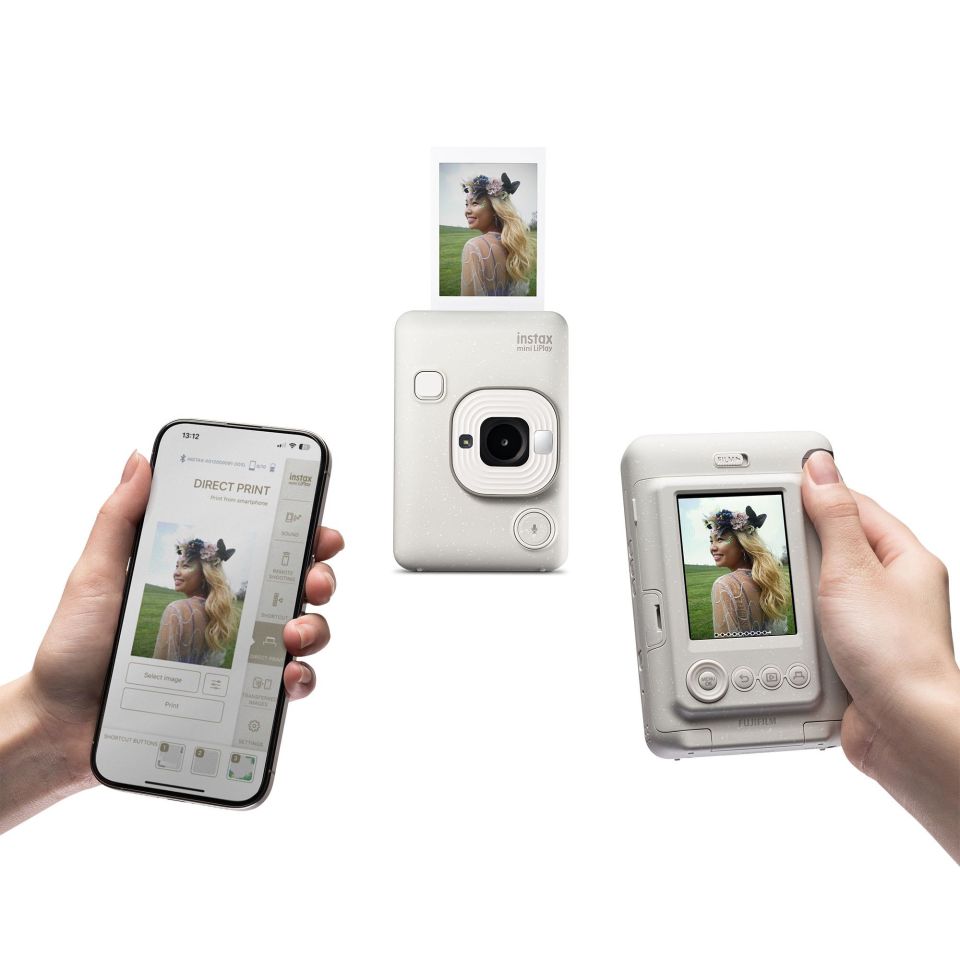 İnstax Mini LiPlay Şipşak Fotoğraf Makinesi + 20'li Film Hediye Beyaz