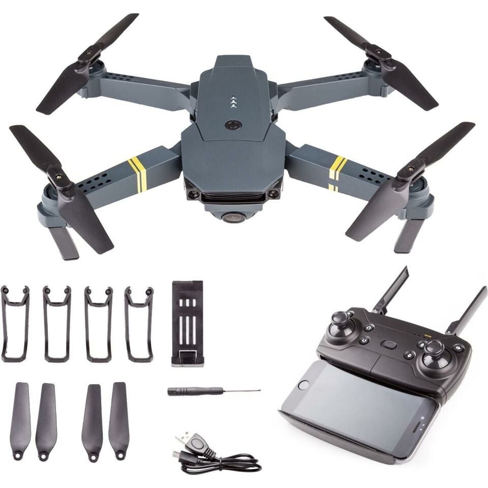 Aden E58 Fly More Combo Drone Siyah