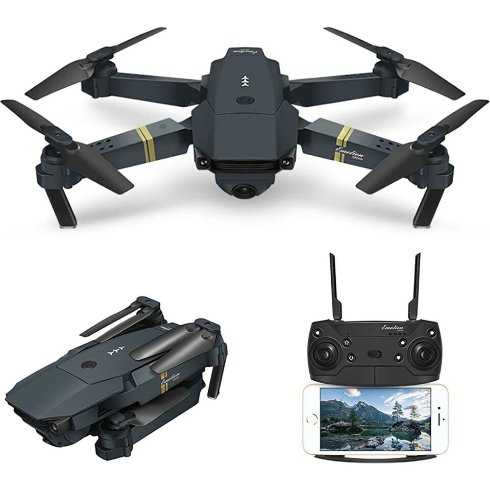 Aden E58 Fly More Combo Drone Siyah
