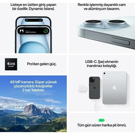 Apple iPhone 15 128 GB Siyah