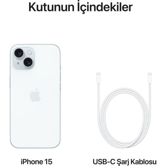 Apple iPhone 15 128 GB Mavi