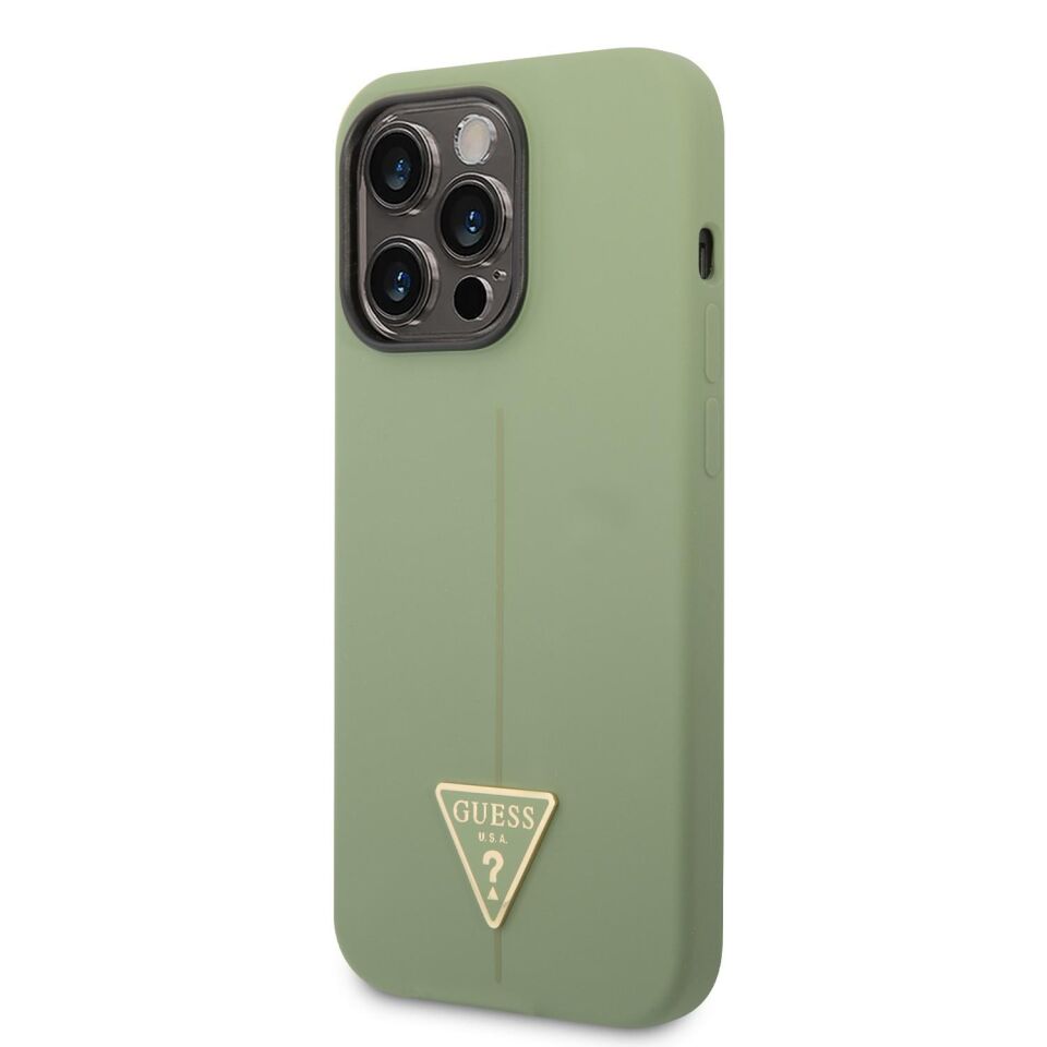 Iphone 14 Pro GUESS Silikon Yeşil Kılıf GUHCP14LSLTGN