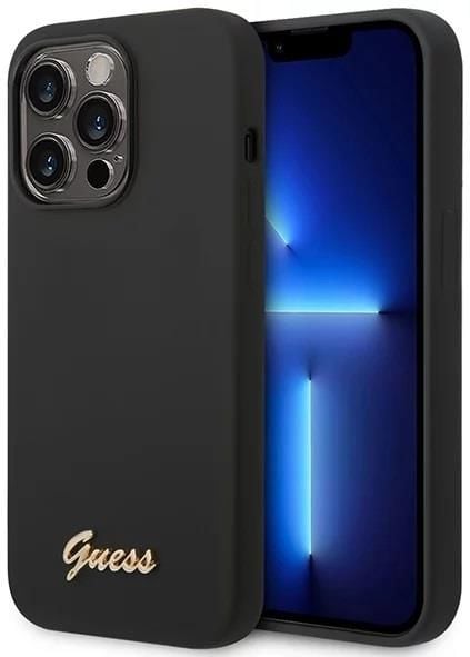 Iphone 14 Pro GUESS Silikon Siyah Kılıf GUHCP14LSLSMK