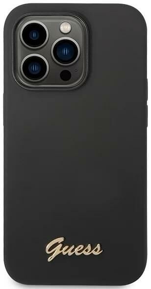 Iphone 14 Pro GUESS Silikon Siyah Kılıf GUHCP14LSLSMK