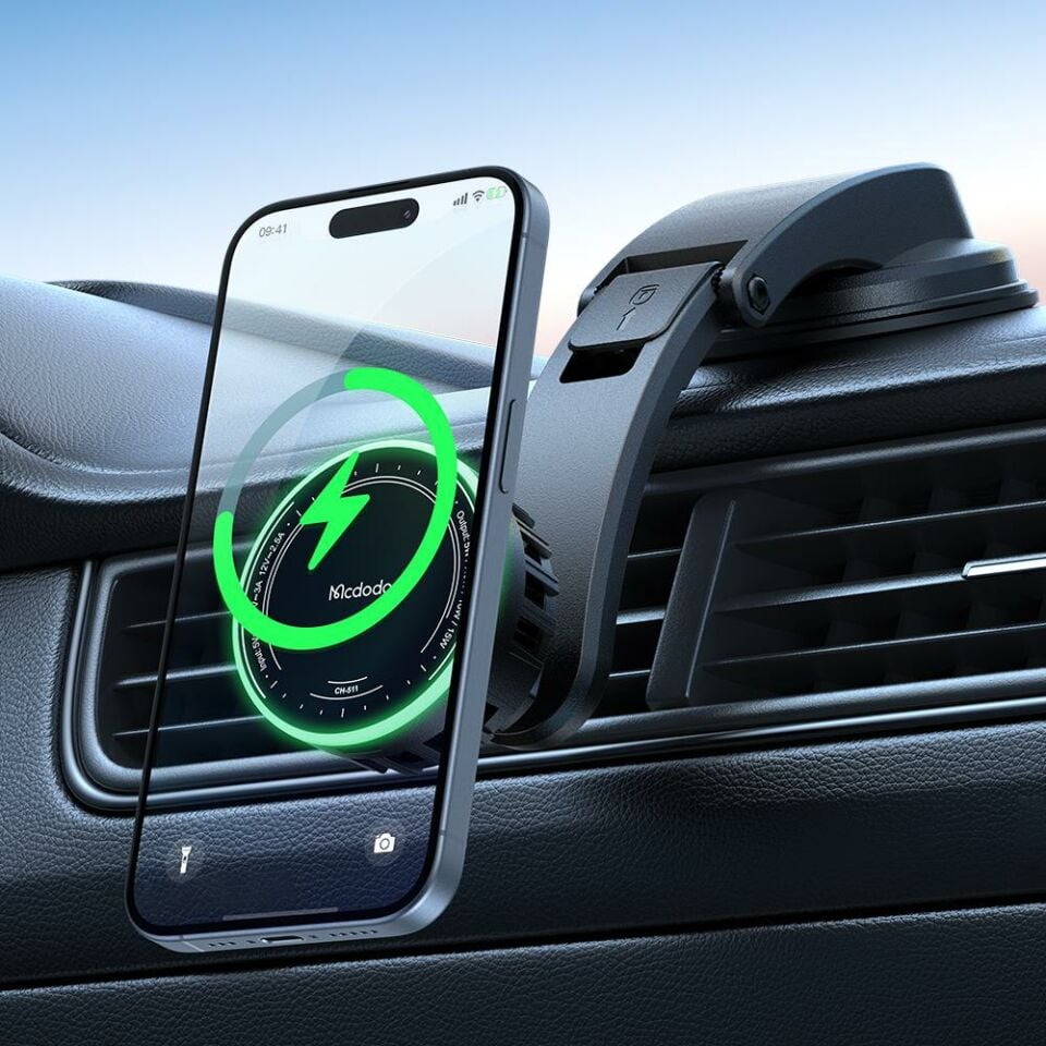 Mcdodo CH-5110 2si 1 Arada Magsafe Radyatör 15W Soğutuculu Kablosuz Araç Şarj Cihazı