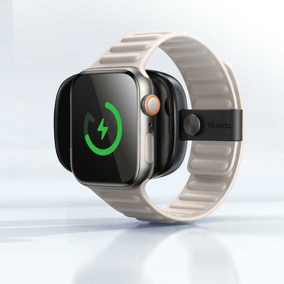 Mcdodo MC-5230 Apple Watch İçin Taşınabilir Dijital Manyetik Kablosuz Şarj Aleti 1200 Mah 2.5 W