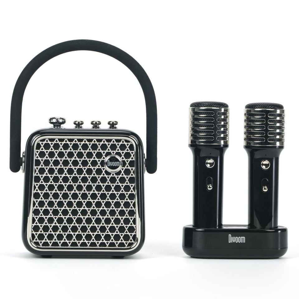 Divoom SongBird-SE Çift Mikrofonlu 18W Bluetooth Hoparlör Siyah