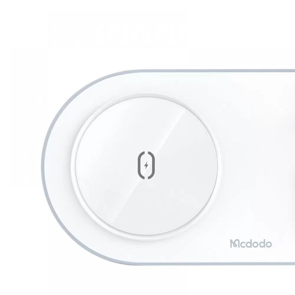 Mcdodo CH-7062 3in1 15W Çoklu Magsafe Tws Kulaklık, Watch Saat ve Telefon Şarj Ünitesi - Beyaz