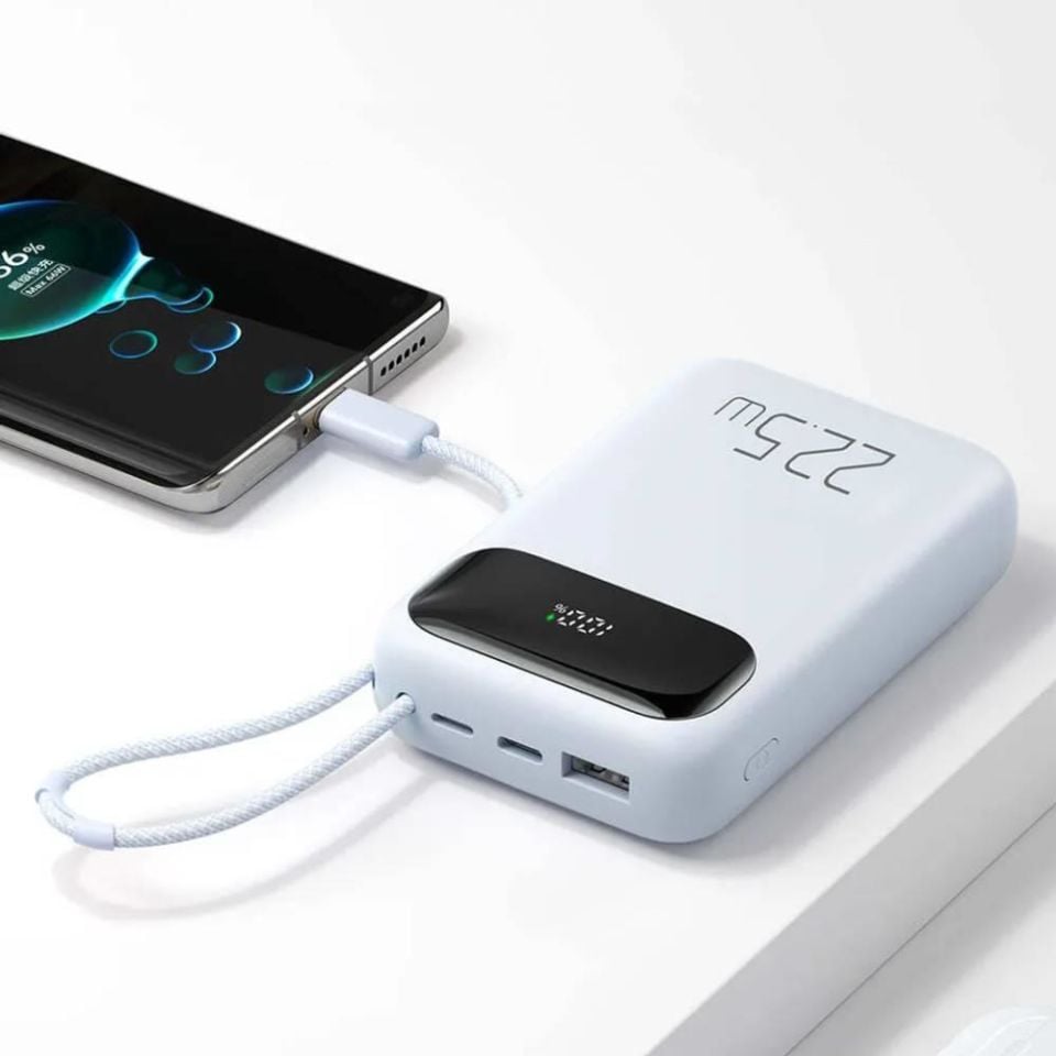 Mcdodo MC-3244 22.5W PD+QC 10000 mAh Powerbank & Type-C Şarj Kablosu Mavi