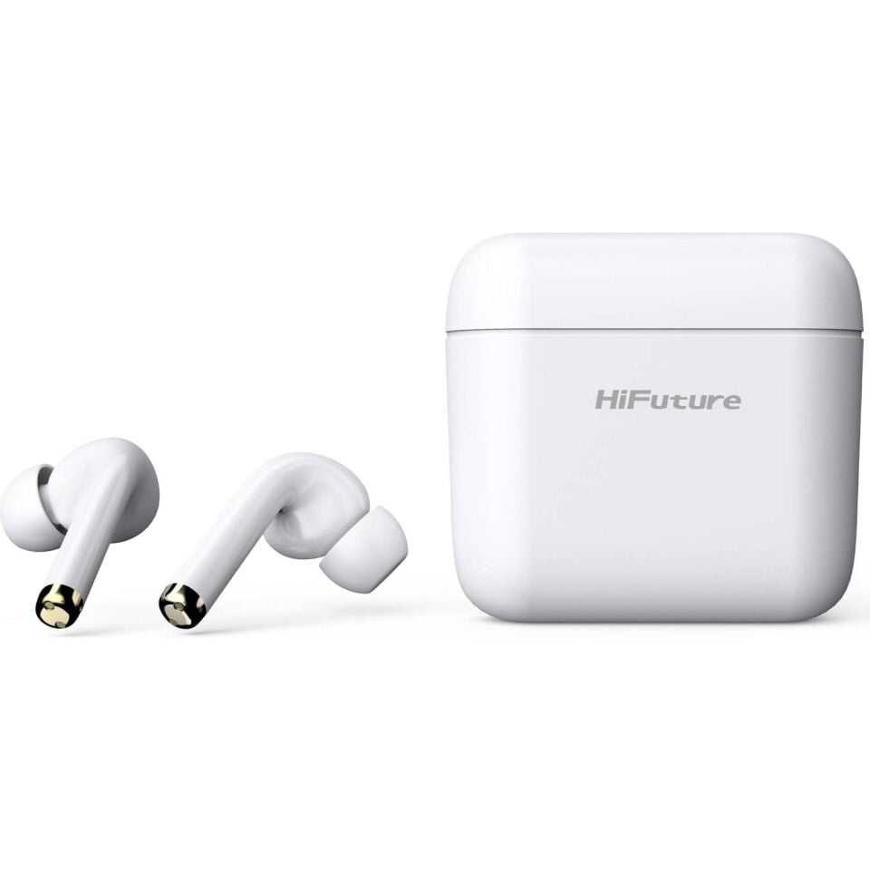 HiFuture SmartPods2 Hi-Res Stereo Pasif Gürültü Önleyici 4 Mikrofonlu TWS IPX5 Bluetooth 5.3 Kablosuz Kulak İçi Kulaklık Beyaz