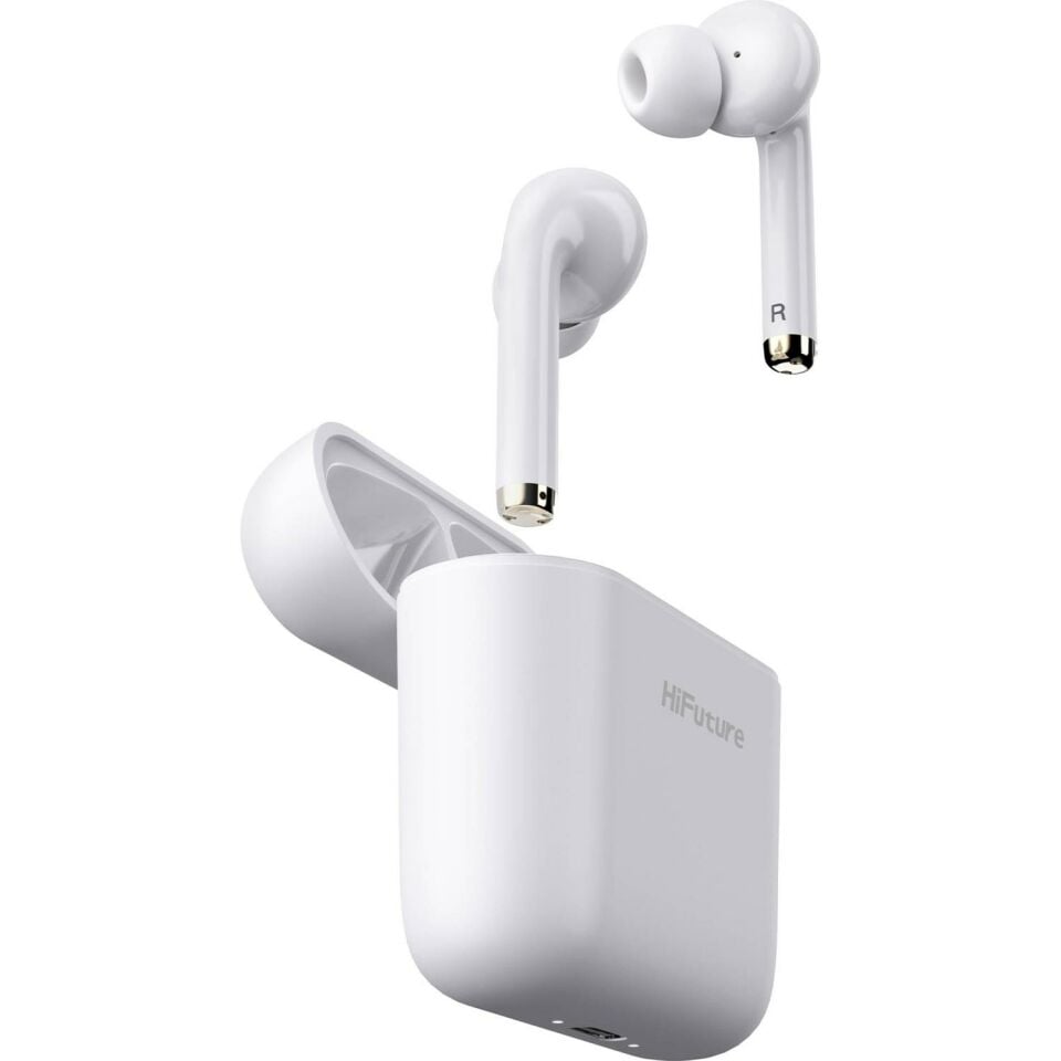 HiFuture SmartPods2 Hi-Res Stereo Pasif Gürültü Önleyici 4 Mikrofonlu TWS IPX5 Bluetooth 5.3 Kablosuz Kulak İçi Kulaklık Beyaz