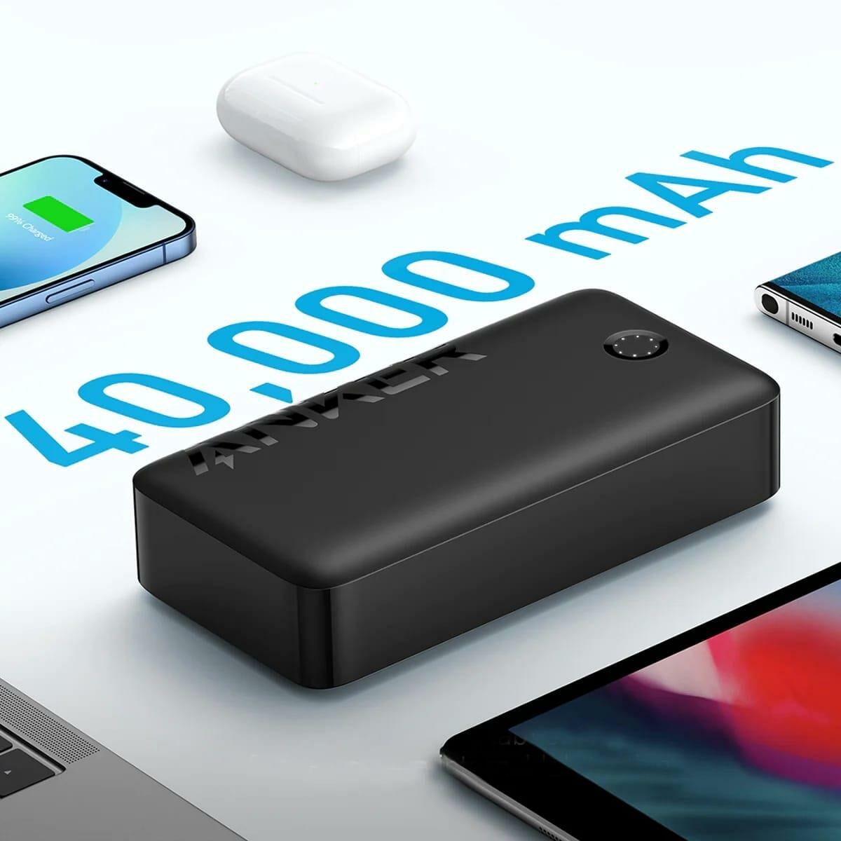 Anker 347 Powerbank 40000mAh  PowerCore 40K Taşınabilir Hızlı Şarj Cihazı 30W