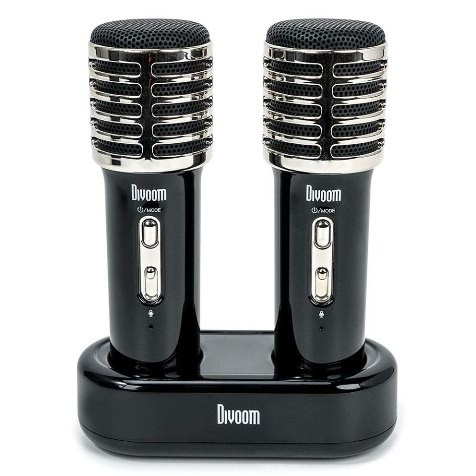 Divoom SongBird-HQ Beyaz Çift Mikrofonlu Bluetooth Hoparlör Siyah