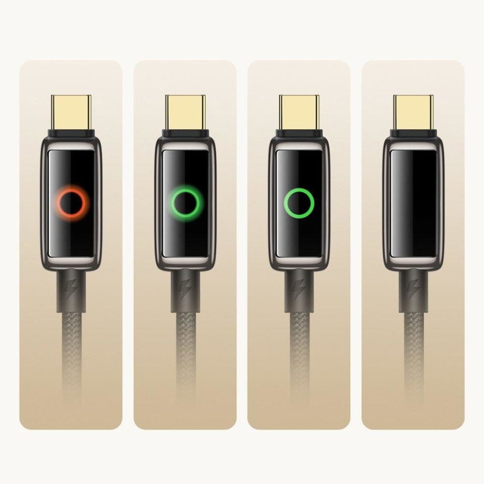 Mcdodo Ca-6680 Usb-C To Usb-C 100W Işık Göstergeli Premium Siyah Kablo