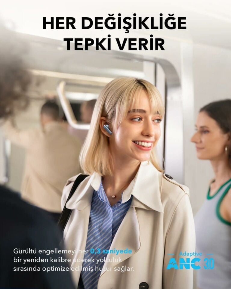 Anker Liberty 4 Pro Gürültü Engelleyici Kablosuz Bluetooth Kulaklık Mat Mavi