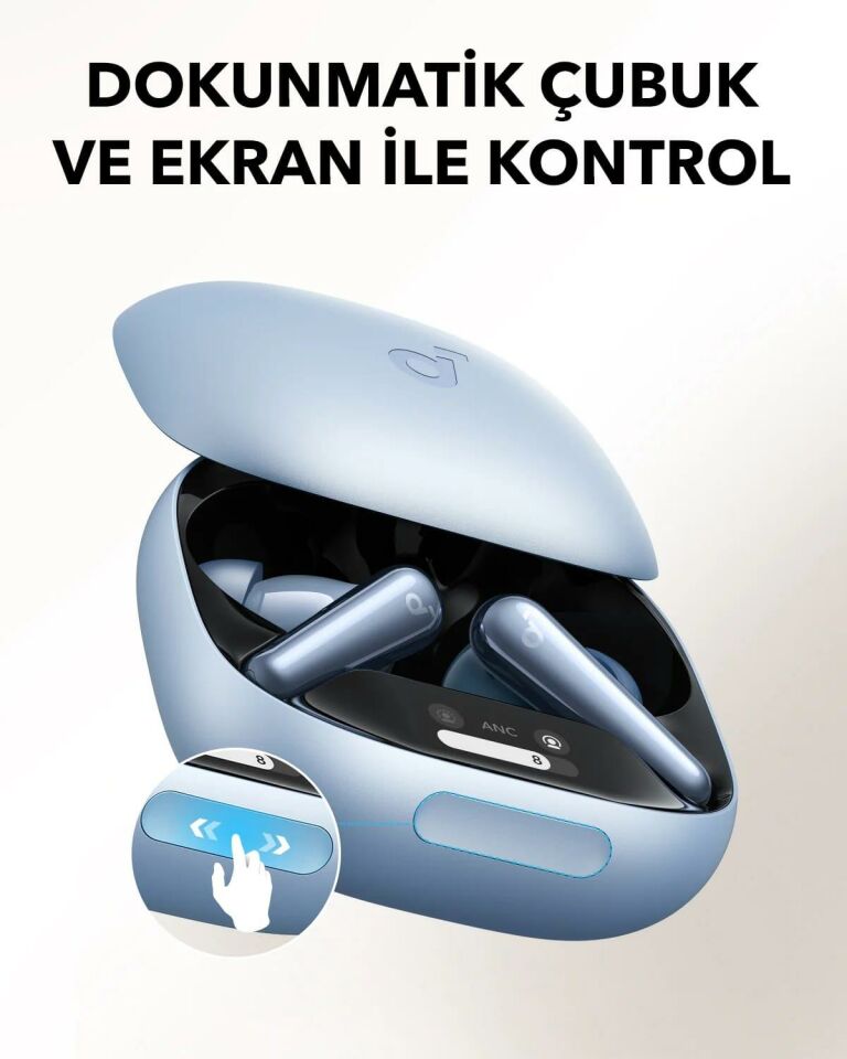 Anker Liberty 4 Pro Gürültü Engelleyici Kablosuz Bluetooth Kulaklık Mat Mavi