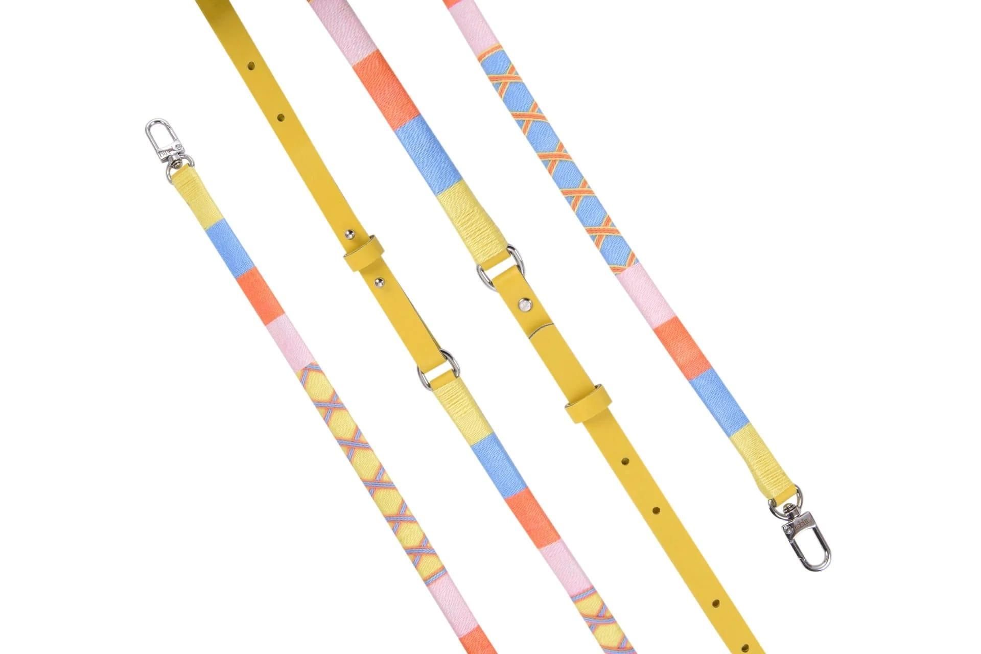 Hippi Ayarlanabilir Yassı Deri Telefon ve Çanta Uyumlu Askı 115 cm-130 cm Strawberry