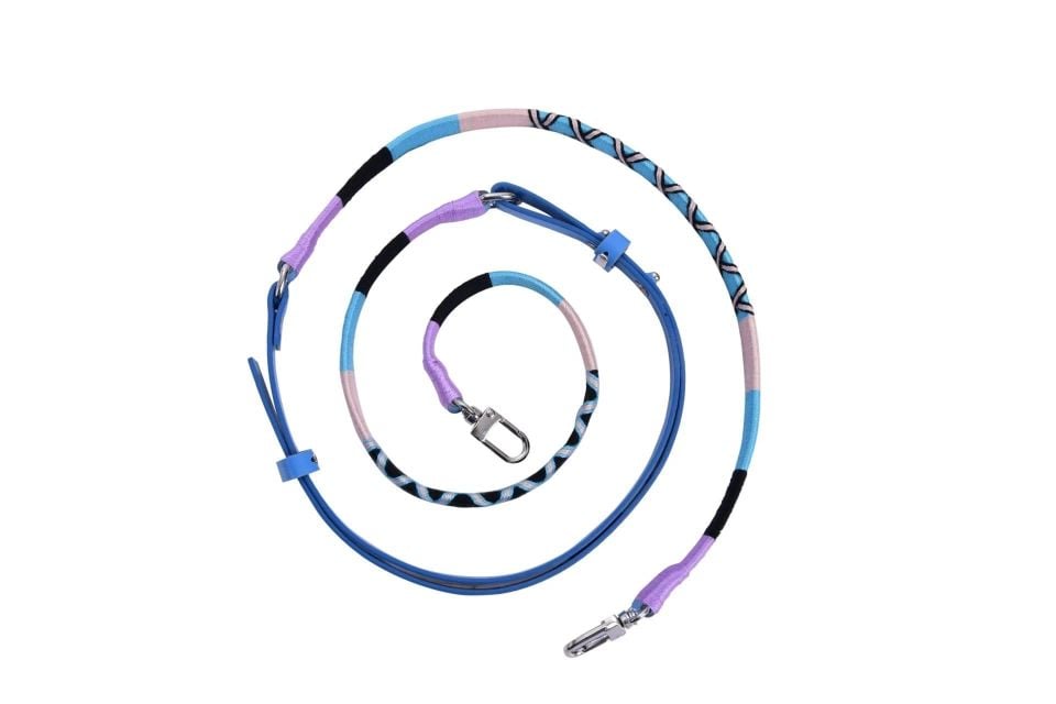 Hippi Ayarlanabilir Yassı Deri Telefon ve Çanta Uyumlu Askı 115 cm-130 cm Water Flower