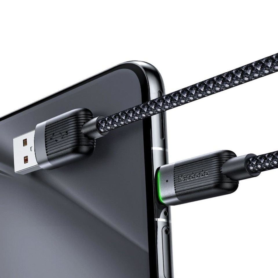 Mcdodo Ca-5650 1.2M Usb-A To Usb-C 6A Siyah Sarılabilir Manyetik Kablo