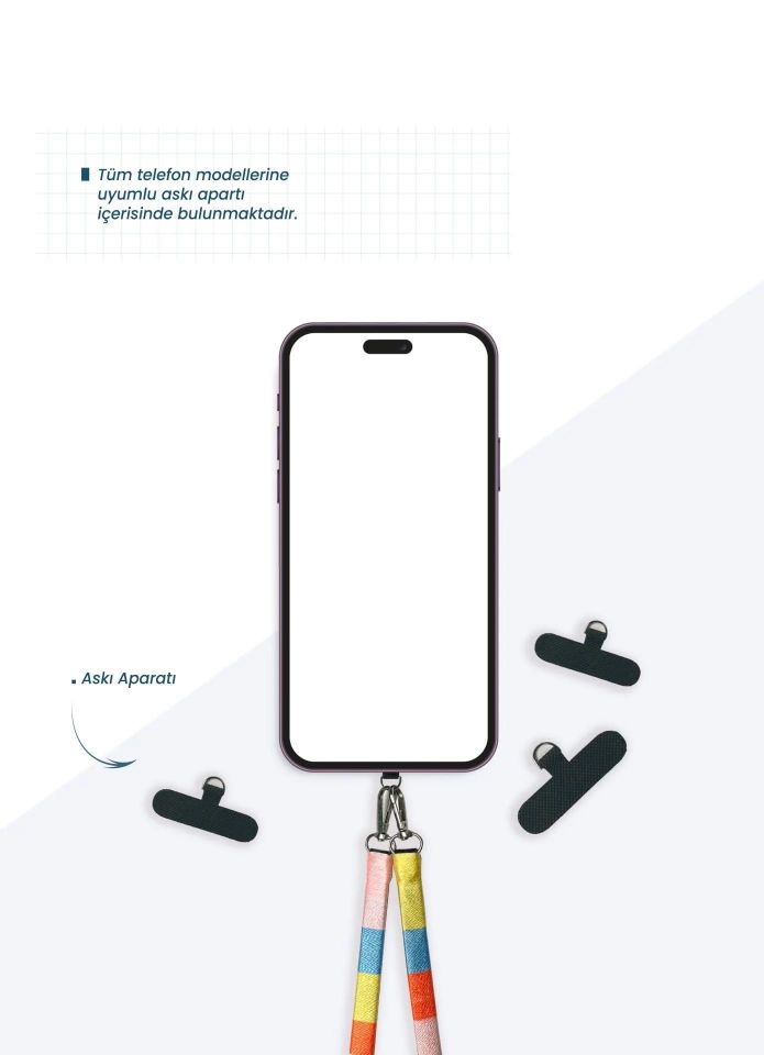 Hippi El Örgüsü Telefon Ve Çanta Askısı 110 cm Rose