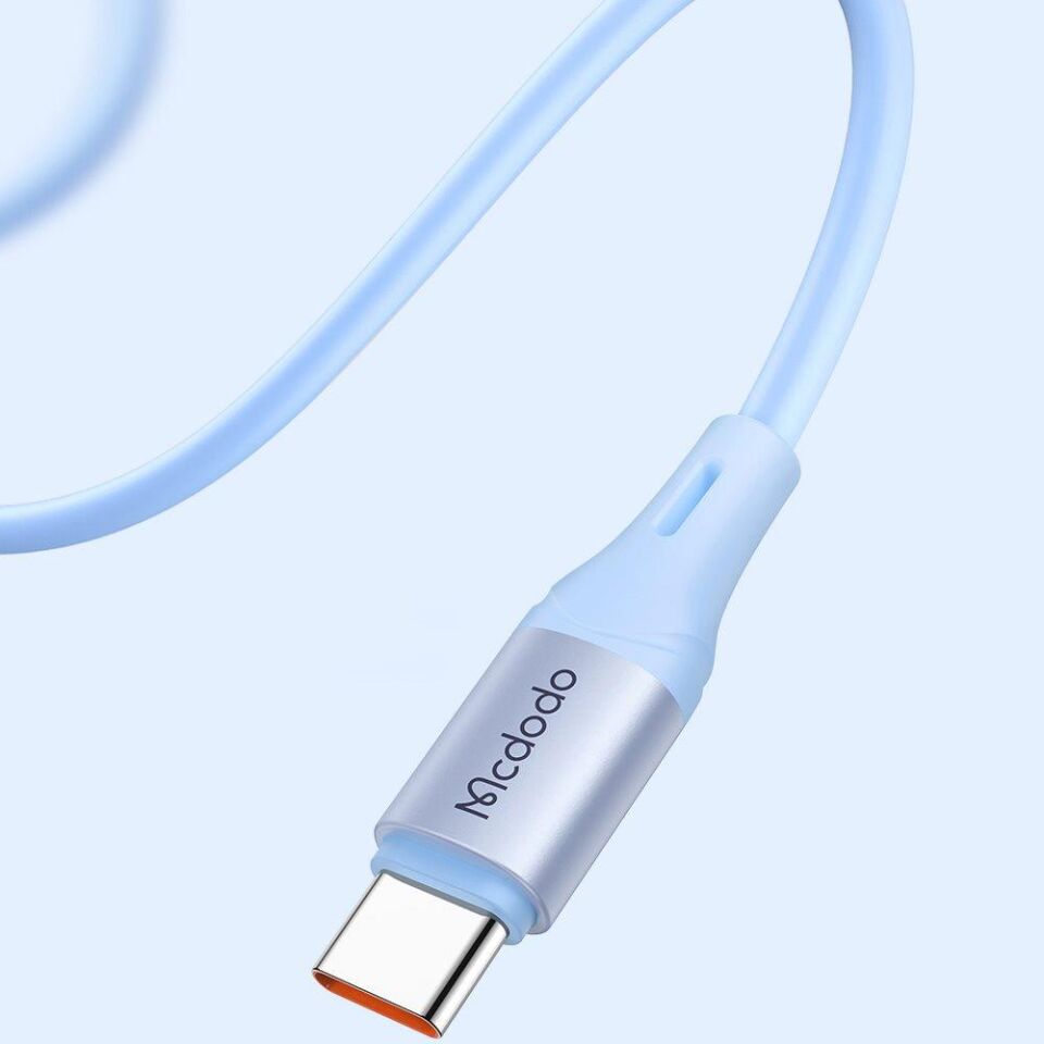 Mcdodo CA-1844 Type-C 100w Süper Hızlı Şarj ve Data Kablosu 1.2m Mavi
