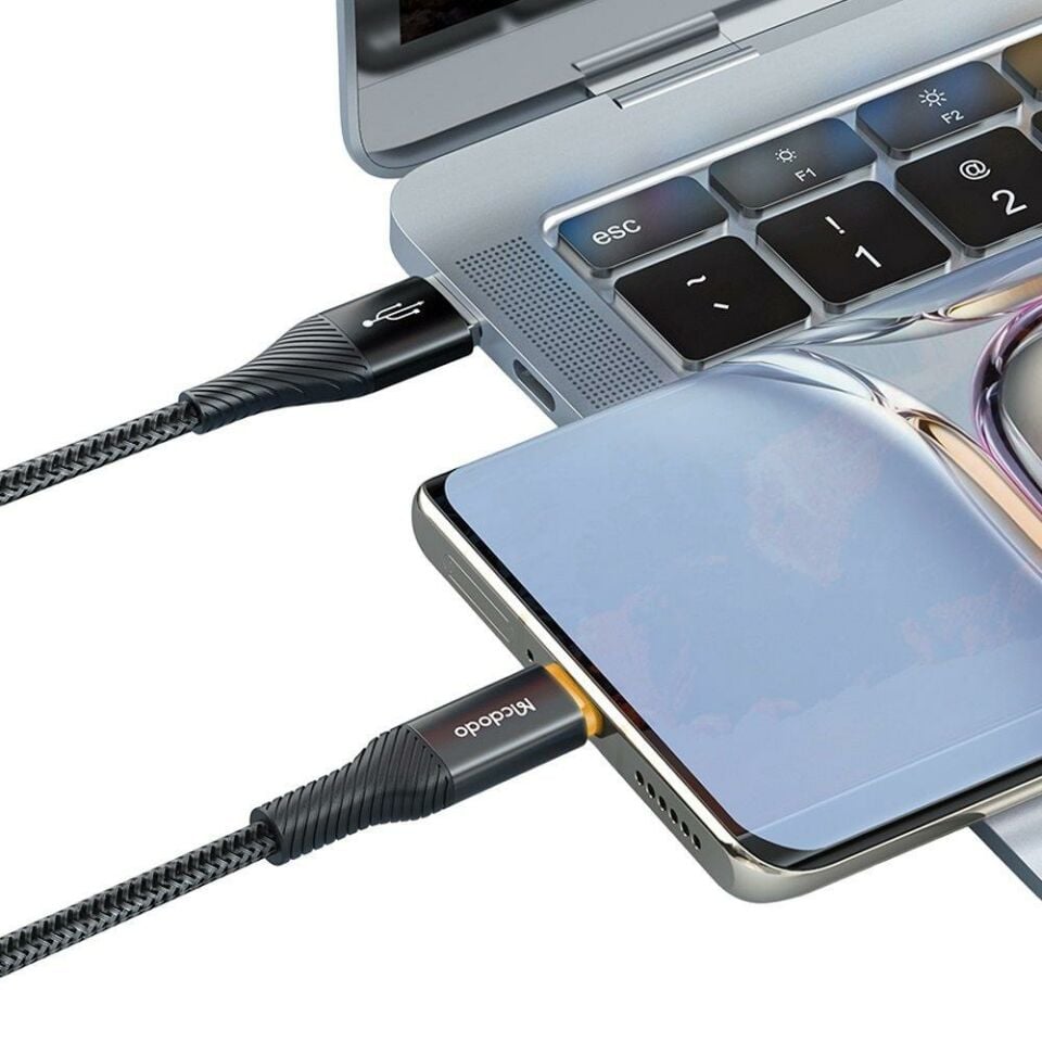 Mcdodo CA-2380 Type-C 100W Power Off Süper Hızlı Data/Şarj Kablosu 5A 1.2m - Siyah