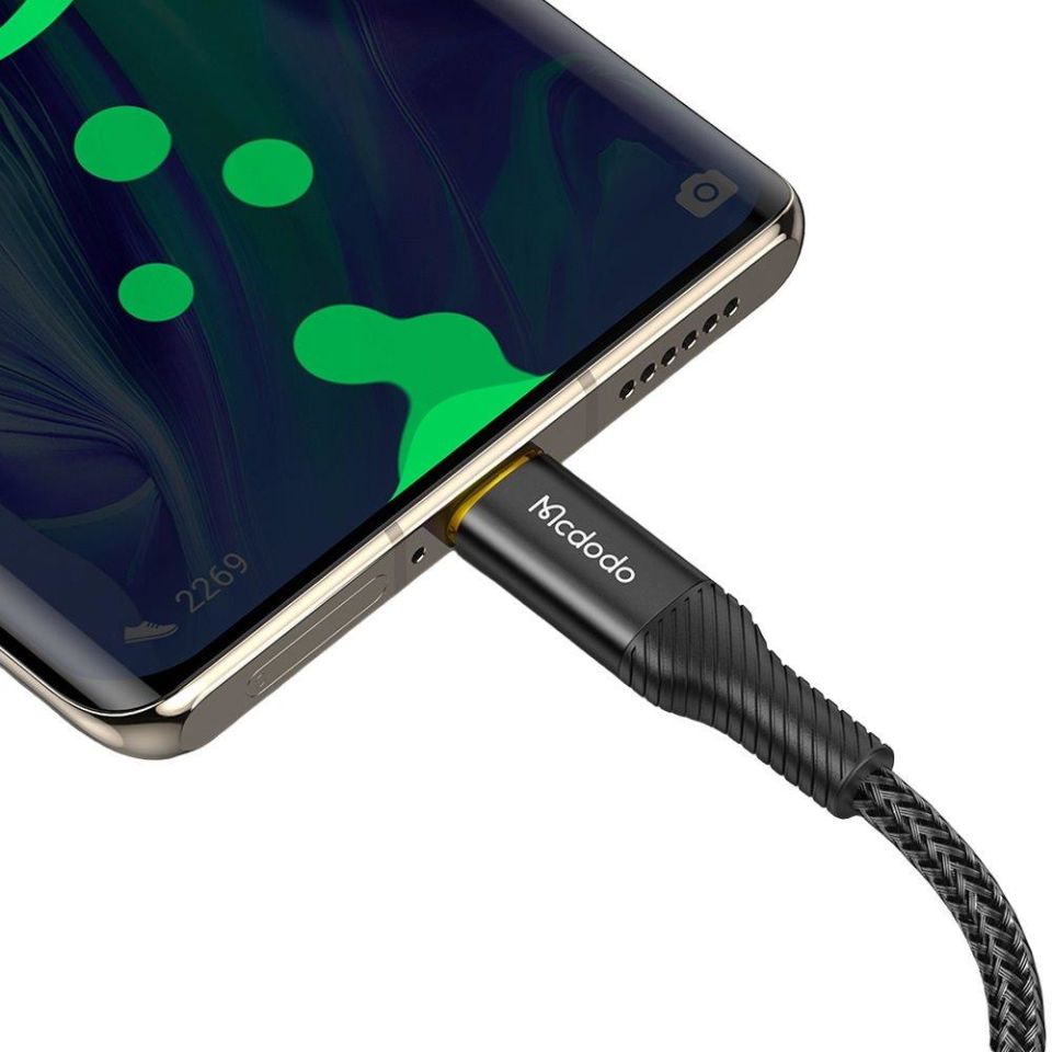 Mcdodo CA-2370 Lightning Power Off Hızlı Data/Şarj Kablosu 1.2m - Siyah